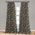 thumbnail image 5 of Ambesonne Colorful Curtains, Stars Disco, Pair of 28"x63", Multicolor, 5 of 5