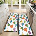 thumbnail image 4 of Kitchen Rugs Sets Of 2,Colorful Dinosaur Assortment Pattern Anti Fatigue Kitchen Mat Rugs Non Slip Washable,Decorative Kitchen Floor Mats for Kitchen,Sink,Laundry,17"x47"+17"x47", 4 of 5