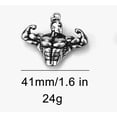 thumbnail image 3 of HOOUN Men's Stainless Steel Fitness men Lucky Necklace Pendant Jewelry Wholesale Chain, 3 of 6