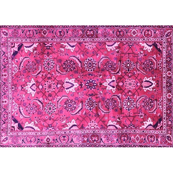 Ahgly Company Indoor Rectangle Persian Pink Traditional Area Rugs, 5' x 8'