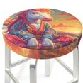 thumbnail image 3 of Honeii Meditating Cute Horse Bar Stool Covers – Perfect Fit for 12" to 14" Round Stools, Crease-Resistant, Stretchy, Washable & Dustproof Seat Slipcovers-14 inch, 3 of 7