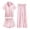 Pink, variant on Purcolt Girls 3 Piece Pajamas Sets Comfortable Satin Short Sleeve Button Up Shirts and Shorts Pants Pjs Sleepwear Summer Ruffle Nightwear