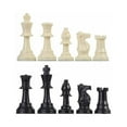 thumbnail image 4 of WALFRONT Plastic Chessmen Set International Chess Game Complete Chessmen Set Black&White ,Chessmen Set, 4 of 7