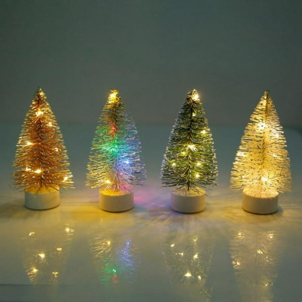 Miniature Lighted Christmas Trees