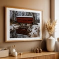 thumbnail image 4 of The Heikes Covered Bridge in Winter - York Springs Pennsylvania Photography Bridge Winter Snow Rural Scenic Water Landscape Oak Framed Wall Art Print 12 x 18 inches, 4 of 6