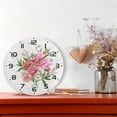 thumbnail image 6 of SKYSONIC Flowers Pattern Wall Clock 10 Inch Silent Non Ticking Round Clock Oil Painting Clock Easy to Read Clock for Living Room Bedroom Bathroom Home Decor, 6 of 7