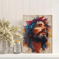 thumbnail image 2 of Qisvanset 12x16 Inch Classic Jesus Portrait Canvas Wall Art, Religious Figure Art Indoor Home Wall Ornament, 2 of 8