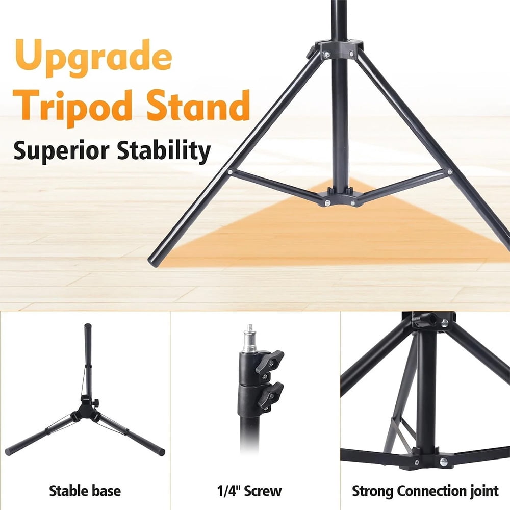 Zomei 10" Ring Light with 63" Adjustable Tripod & Phone Holder - Professional LED Lighting for YouTube, Streaming, Makeup