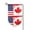 Fillet, variant on Canada Us Friendship Flag Combination Garden Flag Vertical Double Sided Yard Outdoor Decoration 12.5 x 18 Inch Square