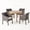 Multi Brown/Teak/Beige, variant on GDF Studio Hudson Outdoor Acacia Wood and Wicker 5 Piece Dining Set with Cushions, Teak, Multibrown, and Cream