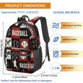 thumbnail image 1 of Baseballs and Player Silhouettes 17" Waterproof Oxford School Backpacks for Teens, S-Shape Padded Straps, for School, Travel, Hiking, Camping, 1 of 3