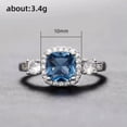 thumbnail image 2 of K-KED Pretty Women Delicate Jewelry 925 Silver Filled Ring Cubic Zirconia Party Gifts Sz 6-10-8, 2 of 6