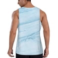thumbnail image 3 of Haiem Blue Marble Men Workout Tank Top Gym Bodybuilding Sleeveless Muscle T Shirts Athletic Tank Breathable Workout Shirt-3X-Large, 3 of 9