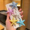 thumbnail image 3 of Stable Grip Hair Clip 5pcs Girls Hairpin Set with Starfish Shape Hair Clip Stable Grip Macaron Colors Trendy Summer Hair for Beach for Women, 3 of 8