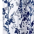 thumbnail image 5 of DriftAway Leah Abstract Floral Blossom Ink Painting Room Darkening Thermal Insulated Grommet Unlined Window Curtains 2 Panels Each Size 108"L x 52"W Navy Silver Gray, 5 of 6