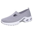thumbnail image 5 of Rokment Womens Air Cushion Orthopedic Slip on Nursing Walking Shoes Spring Fall Knit Hollow out Non Slip Work Loafers Comfortable Arch Support Driving Tennis Sneakers Grey Size 8.5, 5 of 6