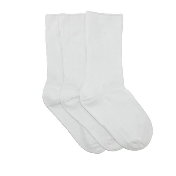 Jefferies Socks Kids' Cotton Seamless Toe Casual Crew Sock (Pack of 3)