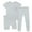 Light Gray, variant on VJATTWR Kids Boys' Pajama Sets, 3Pcs Unisex Toddler Short Shirt and Pants Set Casual Sleepwear Pajamas Set 2-14 Years