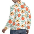 thumbnail image 6 of Picia Peach Pattern Casual Men's Hoodie - Lightweight Hooded Sweatshirt with Kangaroo Pocket, Comfortable Pullover for Everyday, Travel-Medium, 6 of 7