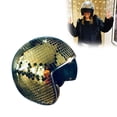thumbnail image 1 of Casco de bola clásico con visera retráctil, espejo, casco de bola con brillo para DJ Club, escenario, bar, fiesta, boda, decoración navideña, 1 of 5