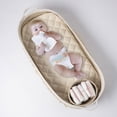thumbnail image 5 of Cotton Baby Changing Basket with Diaper Changing Foam Pad & Storage Woven Bin,Boho Style Baby Shower Gift Stuff, Brown, 5 of 6