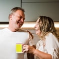 thumbnail image 3 of 3dRose, Yellow and White Polka Dot Print, 15oz Two-Tone Red Mug, 3 of 7