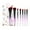 Red Handle, variant on 7-Pc Makeup Brush Set Premium Synthetic Bristles Foundation Eyeshadow Eyebrow Blush Concealer Brushes + PVC Quicksand Bag Multicolor Professional Kit