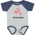 thumbnail image 3 of Inktastic Grandma Loves Me Flamingo Grandchild Girls Baby Bodysuit, 3 of 5