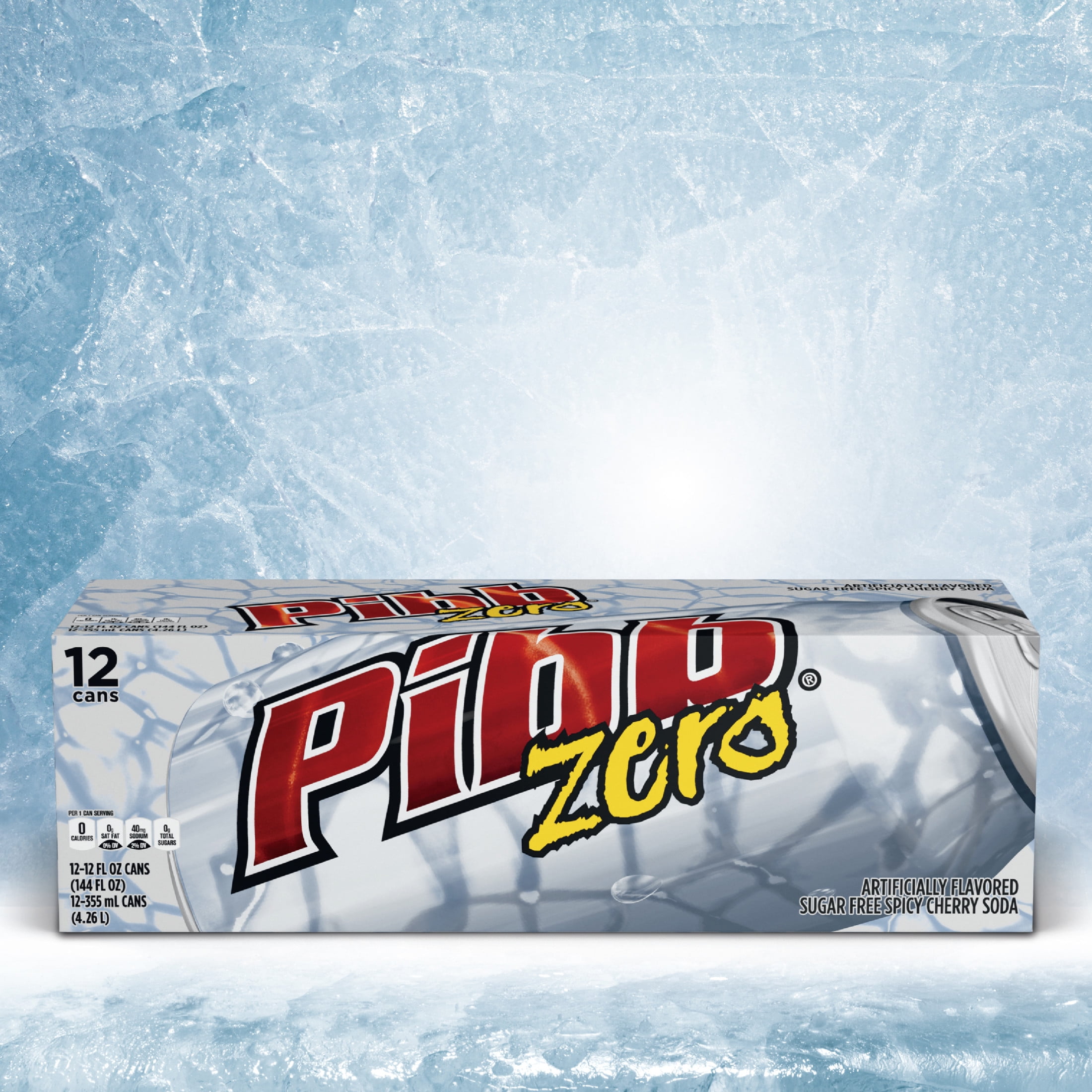 Pibb Diet Zero Sugar Soda Pop, 12 fl oz, 12 Pack Cans