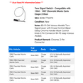 thumbnail image 2 of Turn Signal Switch - Compatible with 1984 - 1987 Chevy Monte Carlo Coupe 2-Door 1985 1986 1988, 2 of 2