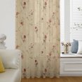 thumbnail image 5 of Rose Bud Flowers Sheer Curtains 45 Inches Long, Vintage Cottagecore Farmhouse Florals Light Filering Curtains, Breathable Simi Curtain Privacy Drapes for Kitchen Bathroom Lightweight Window Treatment, 5 of 8
