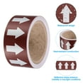 thumbnail image 3 of Uxcell Flow Arrow Tape, Polyethylene Pipe Marking Sticker 2 inch x 66 ft, 2 Rolls Brown/White, 3 of 4
