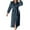 Blue, variant on ZHENHONG Robes for Women, Ladies' Flannel Plush Heart Shaped Bathrobe With Pockets And Belted Bathrobe, Women's Sleepwear Gray