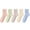 Multicolor 5, variant on MEICHEN Women's Solid Color Crew Socks 5 Pairs Thin Breathable Athletic Socks Casual Cotton Mid Calf Socks for Sports Running Daily Wear