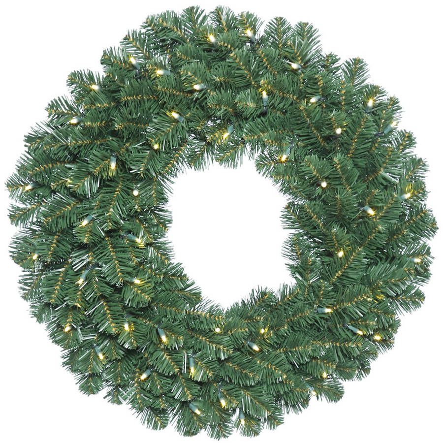 Vickerman 60" Oregon Fir Artificial Christmas Wreath with 200 Warm