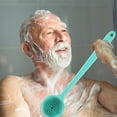thumbnail image 5 of Long Handle Silicone Bath Brush For Back Scrubbing And Exfoliating Creates Foam With Massage, 5 of 5