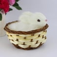 thumbnail image 4 of Lovely Simulation Animal Doll Plush Mini Basket Cat Rabbit Dog Kids Xmas Toy, 4 of 8
