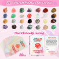 thumbnail image 3 of Juego de tarjetas de San Valentín con cristales de piedras preciosas naturales para niños, 3 of 6