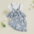 thumbnail image 2 of KEXE Girls Outfit Sets Toddler Girl Summer Clothes Toddler Baby Girl Outfits Summer Clothes Infant Spring Short Sleeve Shirt Tops Cute Shorts Set, 2 of 3