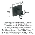 thumbnail image 3 of Miseno Mckbz100 Canyon 1-3/16" Square Cabinet Knob - Nickel, 3 of 7