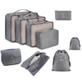 thumbnail image 4 of Bolsa de almacenamiento de viaje, conjunto de nueve piezas, bolsa de lavado, bolsa de almacenamiento para clasificación de ropa, conjunto de almacenamiento de viaje, 4 of 4