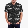 thumbnail image 1 of Balery I love Math Camisa Polo de Hombre con Estampado, de Manga Corta y Tejido Medio, Camisa Tipo Golf Polo-Large, 1 of 6