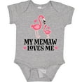 thumbnail image 3 of Inktastic Memaw Loves Me Girl Flamingo Girls Baby Bodysuit, 3 of 5