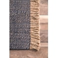 thumbnail image 2 of nuLOOM Flatweave Natural Fiber Fenella Area Rug, 4' x 6', Blue, 2 of 4