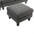 thumbnail image 4 of 108 Inch Accent Sectional Sofa with Ottoman, U-Shaped Modern Living Room Sofa Set with Rolled Arm and Padded Backrest, Polyester Upholstered Sofa Couch for Living Room,Dark Gray, 4 of 7
