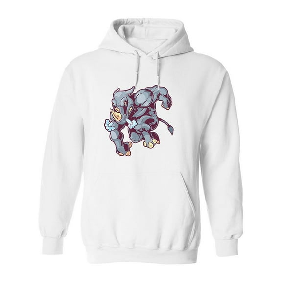 A Rhino Design Hoodie Men -Image by Shutterstock, Male 3X-Large
