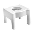 thumbnail image 4 of Seniors Squatting Toilet Stool Chair Portable for Bathroom Anti Slip PP Material Easy to Wash Size 33.5x33.5x30cm Practical Commode Stool White Hard Top, 4 of 10