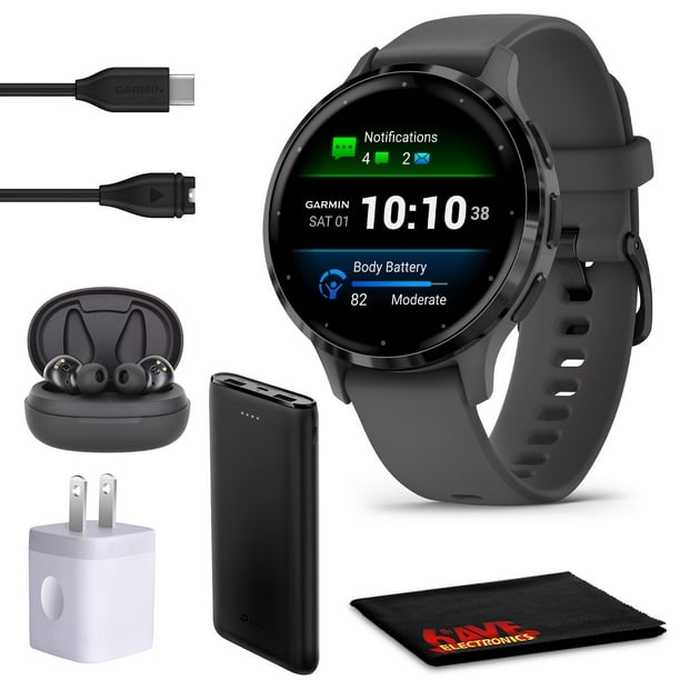 Reloj inteligente Garmin Venu 3S, rastreador de actividad física, 41 mm, color pizarra