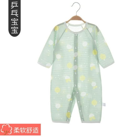 

QWZNDZGR Baby Air-Conditioned Clothes Summer Thin Baby One-Piece Clothes Cotton Baby Romper Climbing Clothes Newborn Summer Long Sleeve