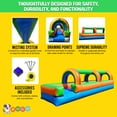 thumbnail image 5 of Pogo Crossover Inflatable Rainbow Splash and Ride Water Slide with Blower, Rainbow, 5 of 9